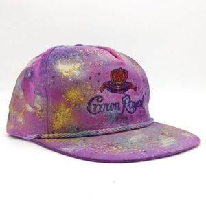 Crown Royal Whisky Custom Painted Tie Dye Snapback Trucker Hat Graffiti Vintage